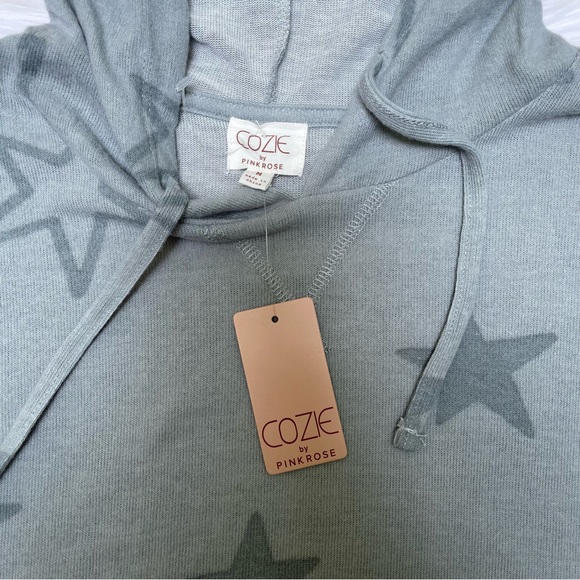 Cozie by Pink Rose Sage Stars Lounge Set Hoodie and Joggers Medium - Picture 7 of 16